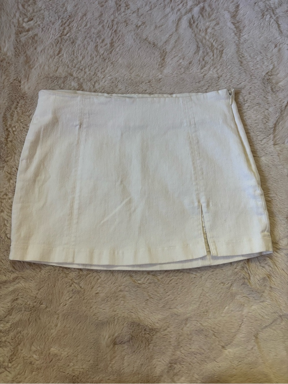 Cotton Candy LA Mini White Skirt with Slit